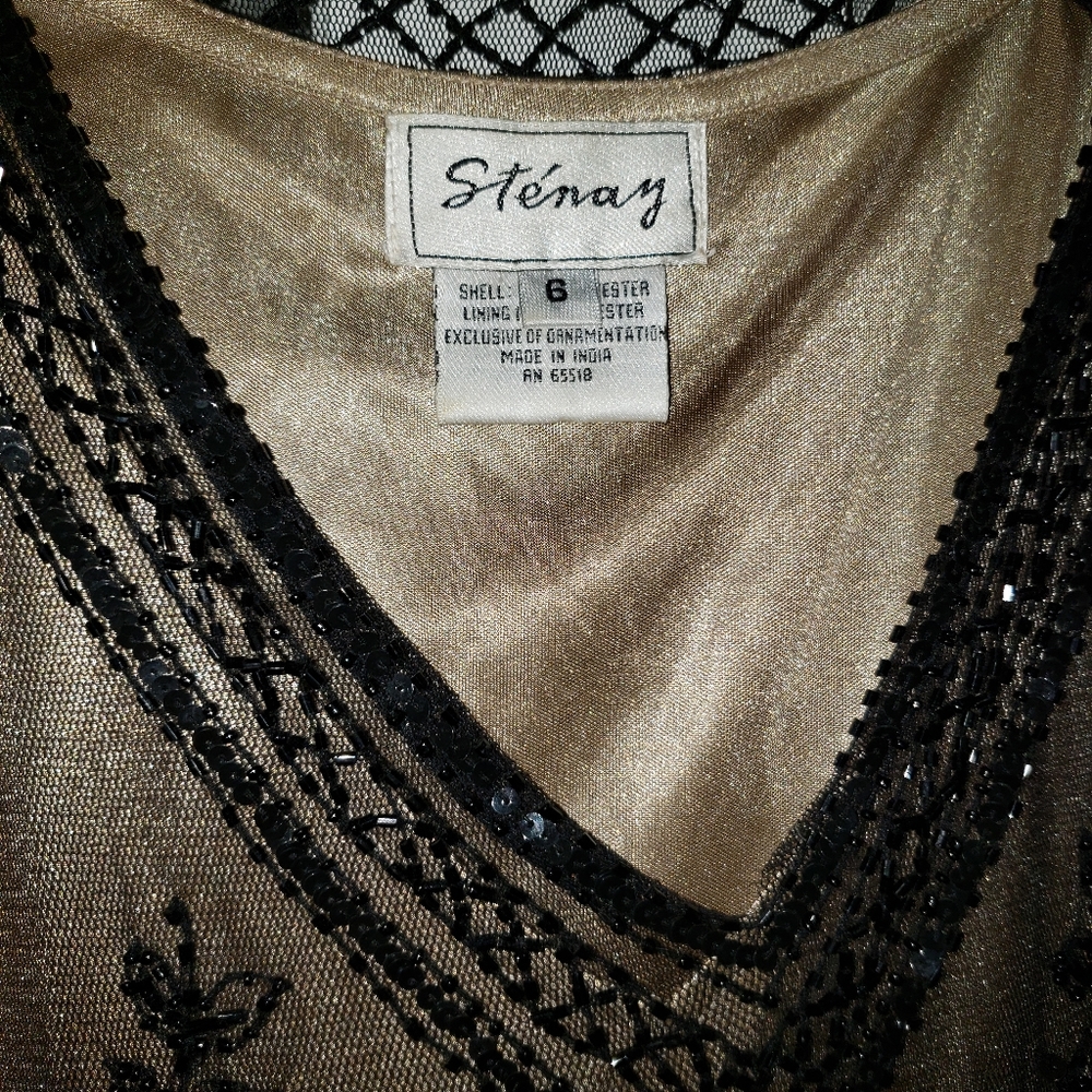 Ste'nay Black / Champagne  squin. dress